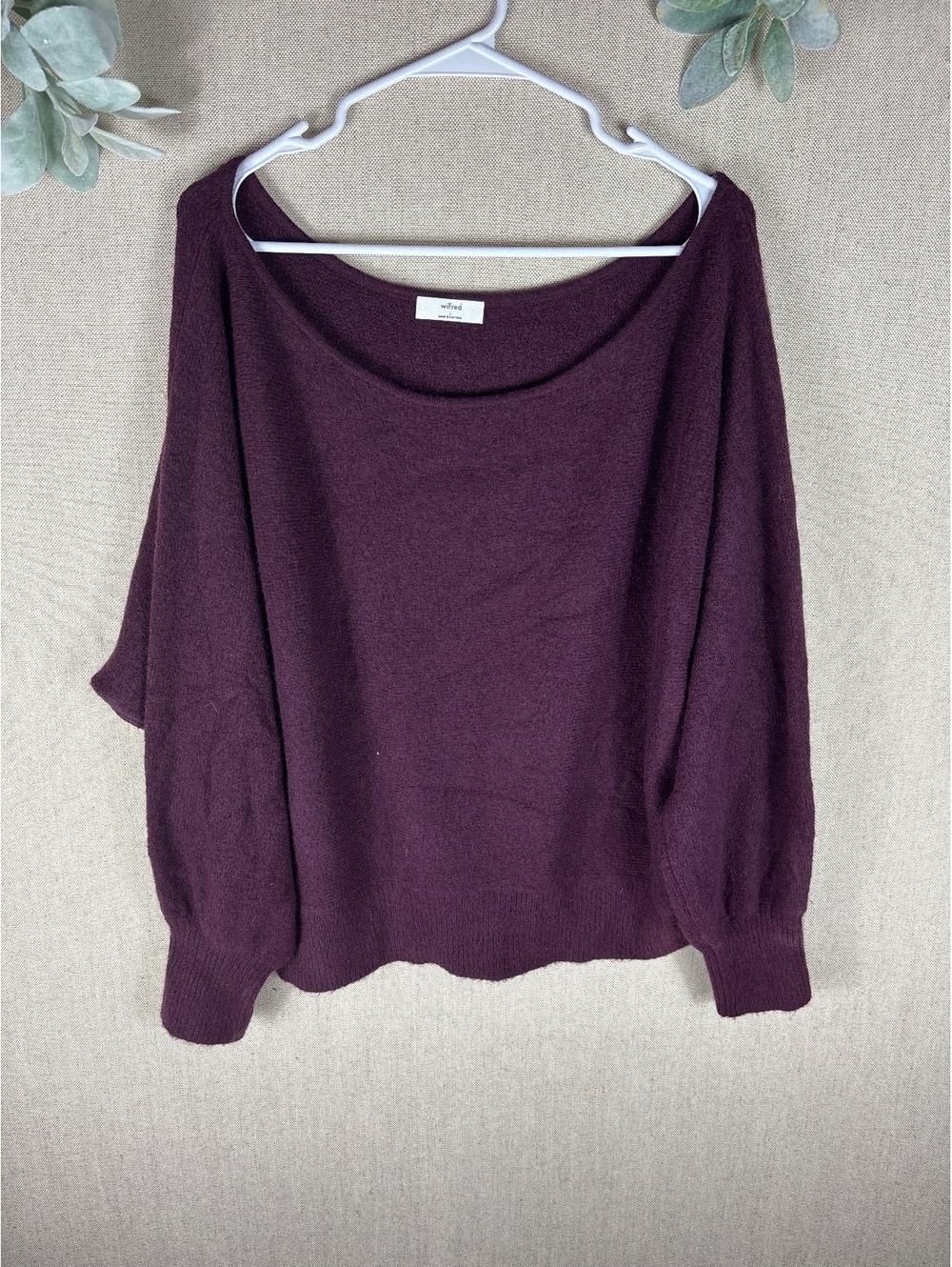 Wilfred > Artizia Purple Scoop Neck Relaxed Sweater Large